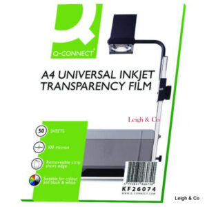 Q-Connect Inkjet Over Head Projector Film (Pack of 50) KF26074