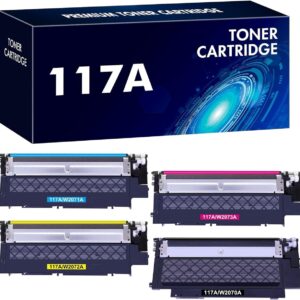 Leanco Compatible W2070/1/2/3A Replacement for W2070/1/2/3A(117A) C/K/M/Y Toner cartridge HP Compatible 1000/700*3 Pages